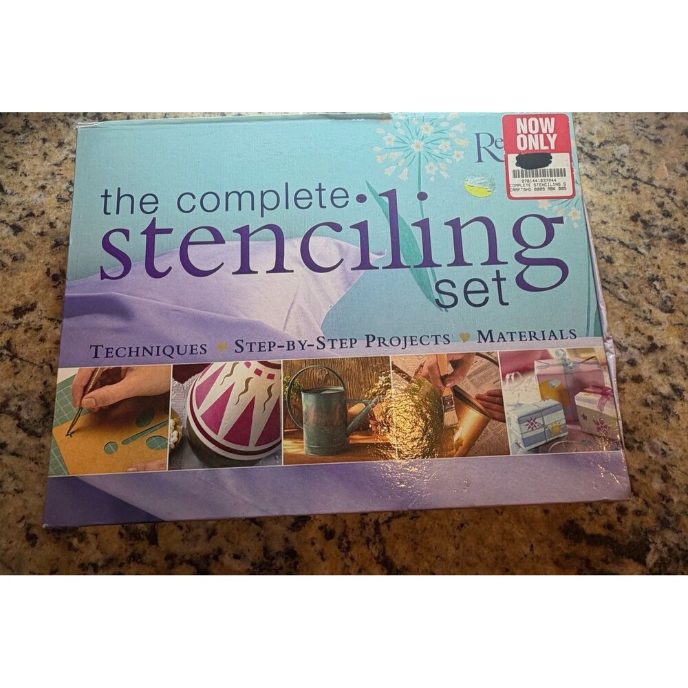 Open Box Reader's Digest Stenciling Set with Instructions, Materials, Stencils